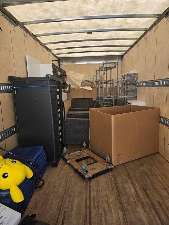 Moving truck with furniture and items